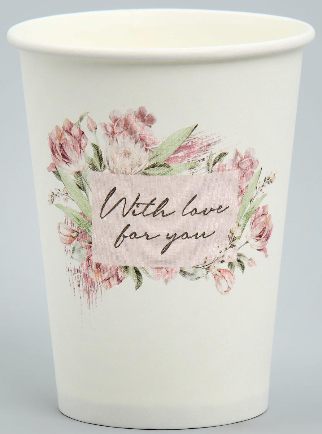 Стакан для цветов «Рамка цветочки», 350 мл