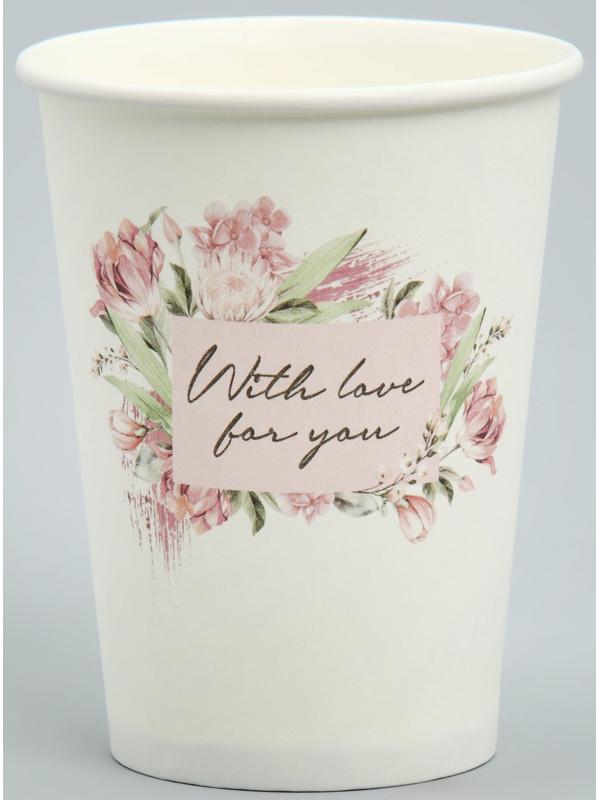 Стакан для цветов «Рамка цветочки», 350 мл