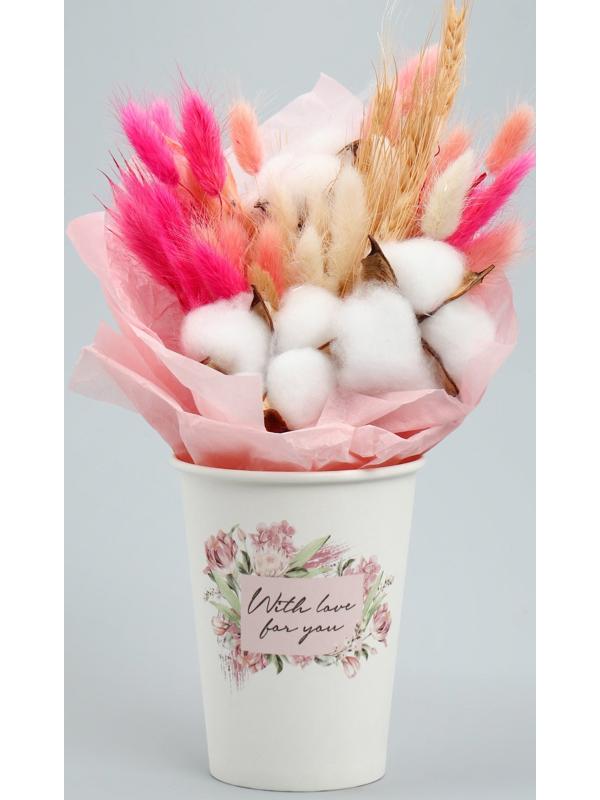 Стакан для цветов «Рамка цветочки», 350 мл