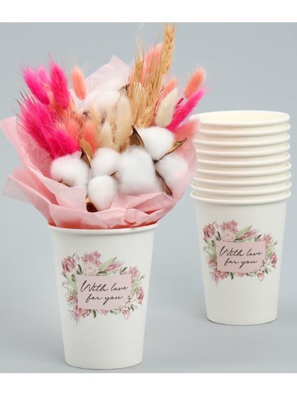 Стакан для цветов «Рамка цветочки», 350 мл