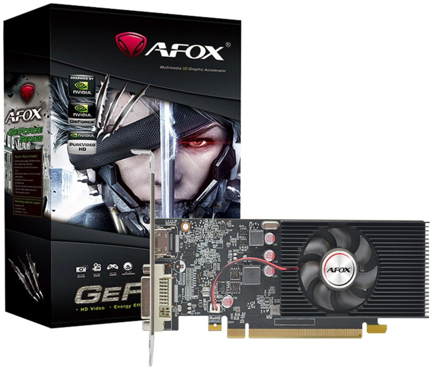 Видеокарта Afox GT1030, 2Гб, 64bit, GDDR5, DVI, HDMI, HDCP