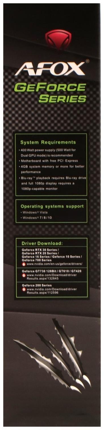 Видеокарта Afox GT1030, 2Гб, 64bit, GDDR5, DVI, HDMI, HDCP