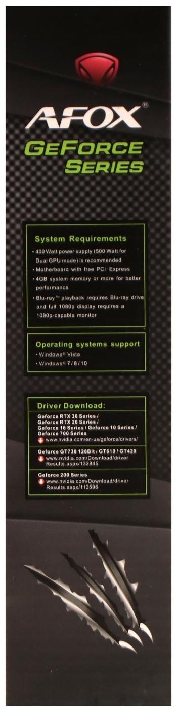 Видеокарта Afox GTX750, 4Гб, 128bit, GDDR5, DVI, HDMI, VGA, HDCP
