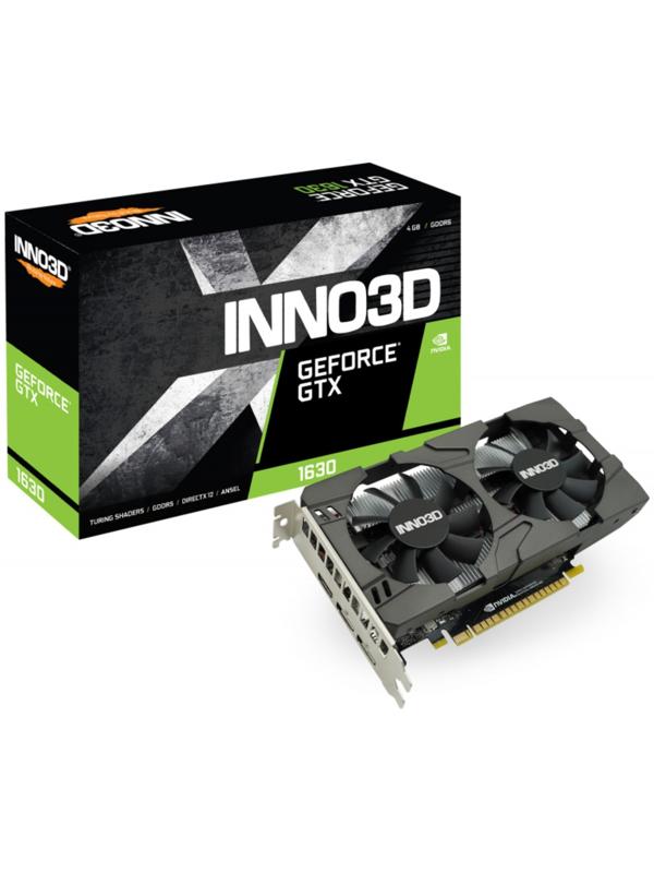 Видеокарта INNO3D GEFORCE GTX 1630, 4Гб, 64bit, GDDR6, HDMI, 2хDP, HDCP