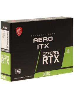 Видеокарта MSI RTX3050 AERO ITX, 8Гб, 128bit, GDDR6, DVI, 3хHDMI, DP