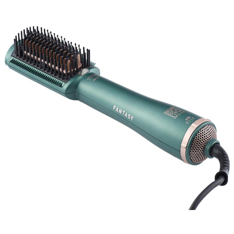Фен-щетка Dewal Beauty Fantasy с нагревающимися зубцами, 500Вт, зеленые