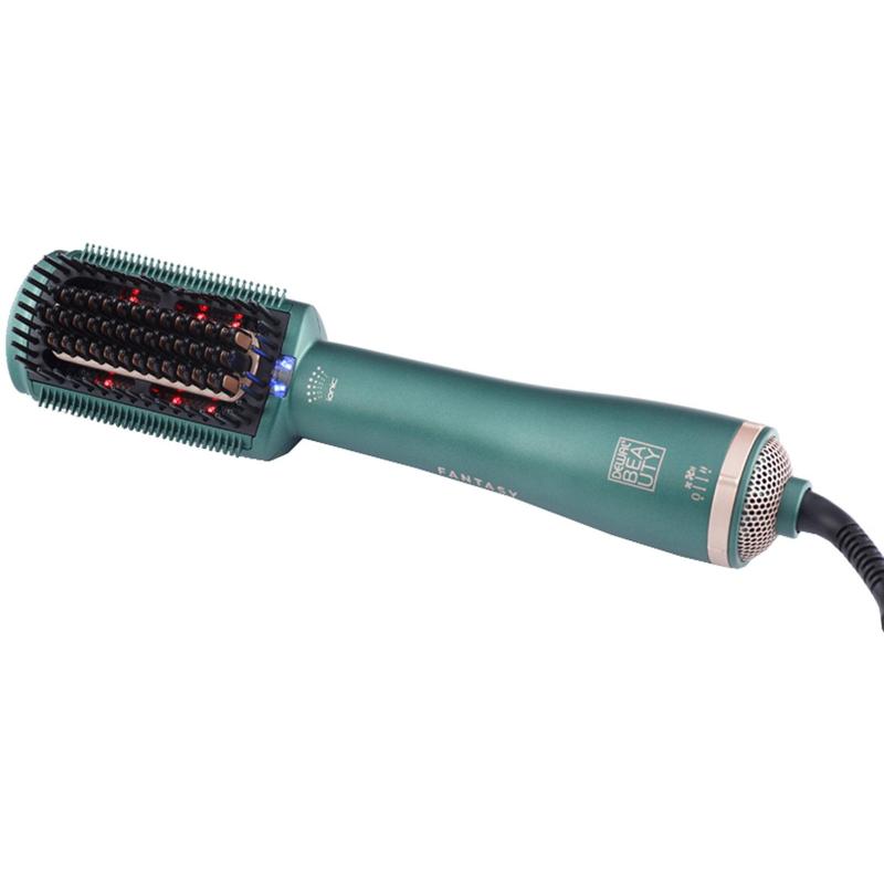 Фен-щетка Dewal Beauty Fantasy с нагревающимися зубцами, 500Вт, зеленые