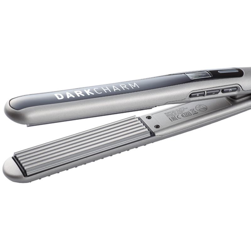 Щипцы Dewal Beauty Dark Charm гофре для волос, 25x110 мм, 40 Вт, серые