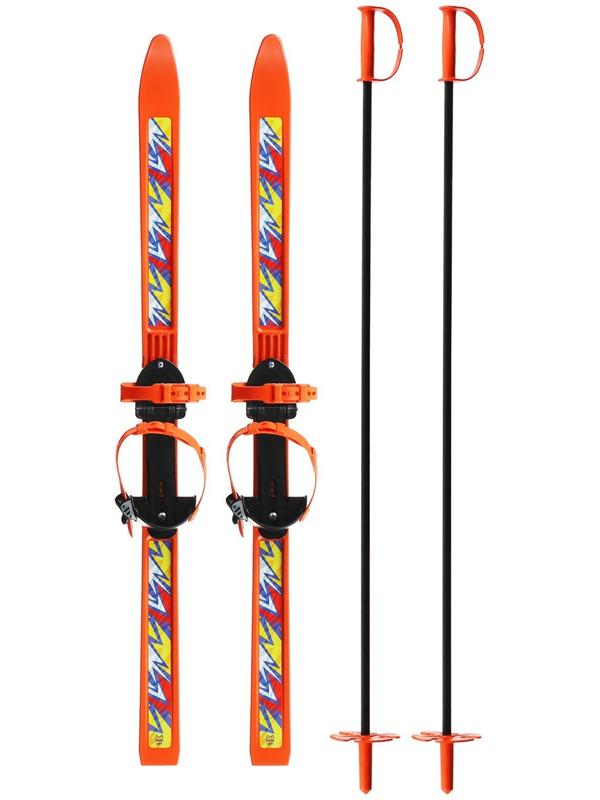 Комплект лыжный детский Snow Cat: лыжи 100 см, палки 100 см