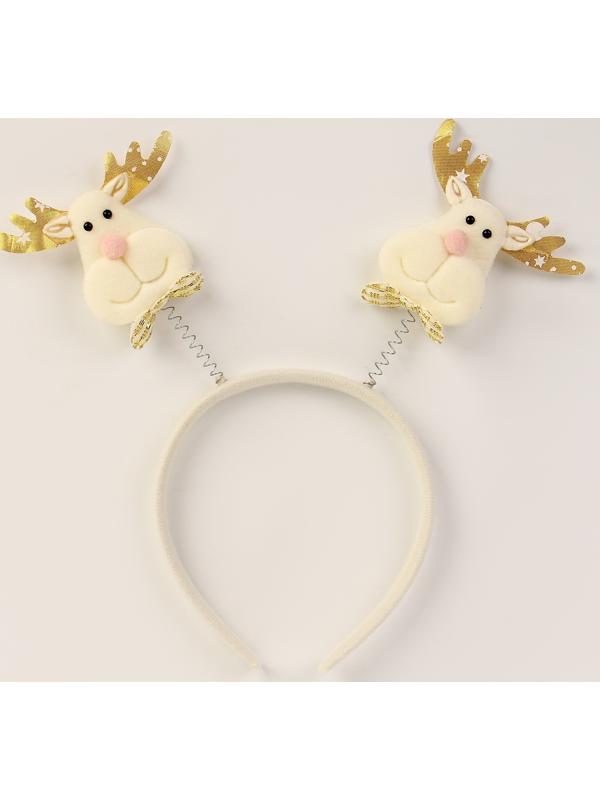 Карнавальный ободок «Олень», цвет золотой