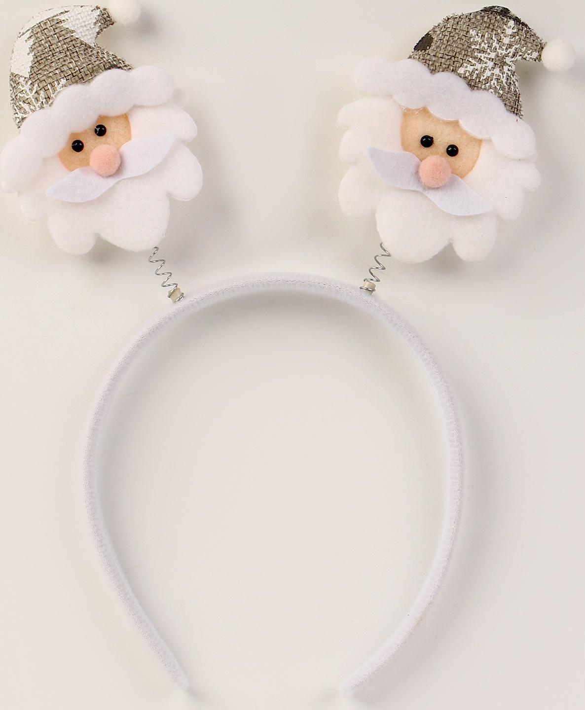 Карнавальный ободок «Дед мороз», цвет серебряный