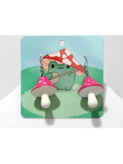 Серьги пластик 