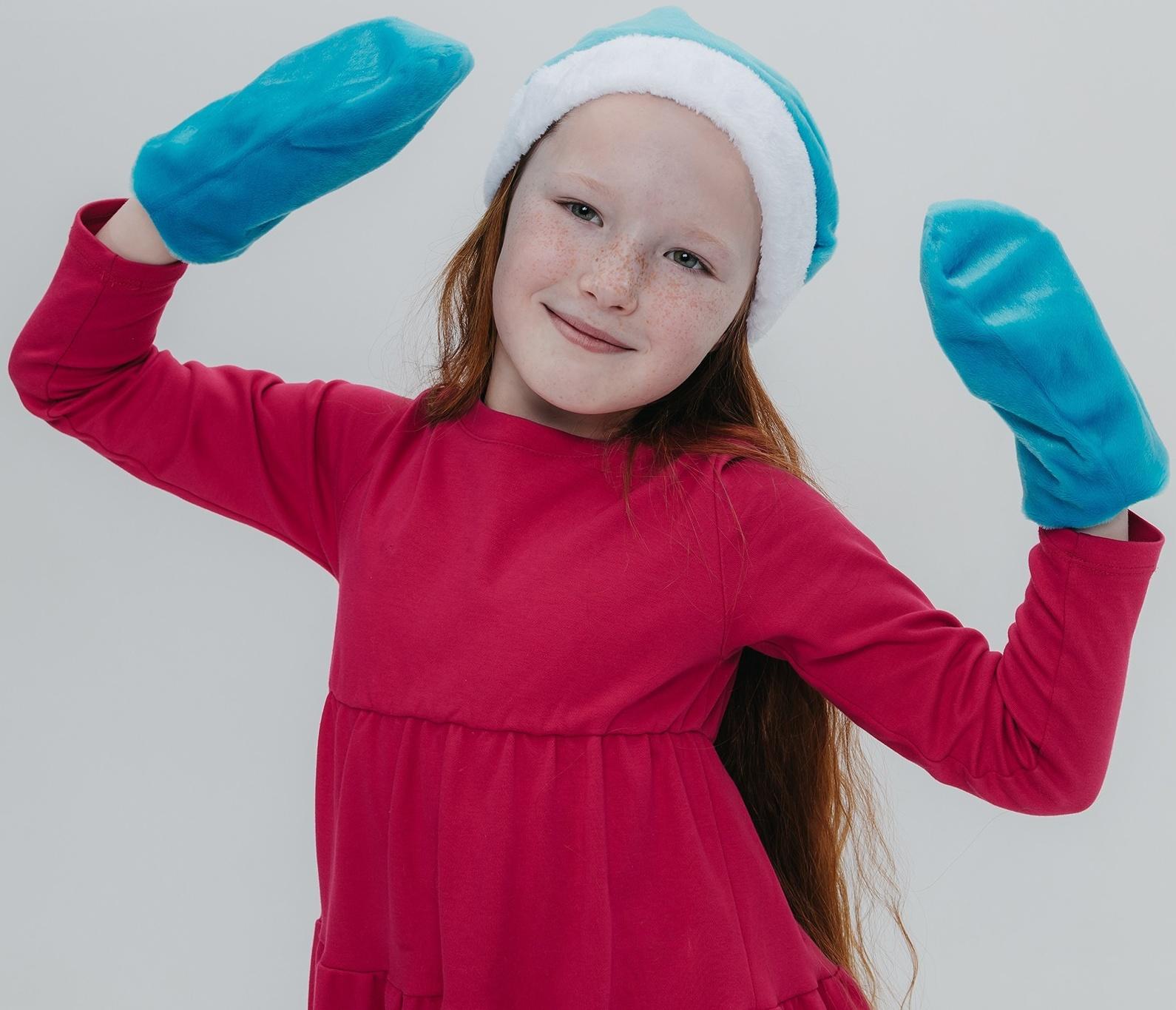 Карнавальный набор «Волшебная снегурочка»: шапка, варежки, р. 56–58 см