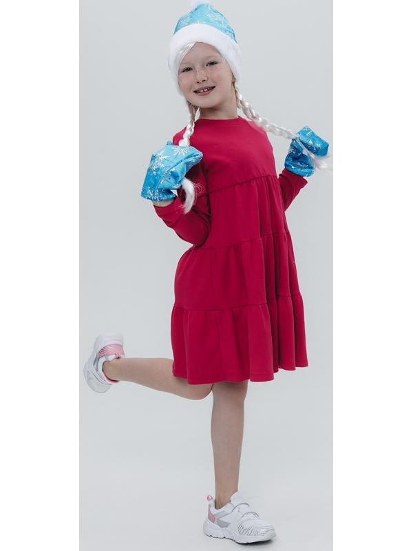 Карнавальный набор «Волшебная снегурочка»: шапка, варежки, парик с косичками, р. 56–58 см