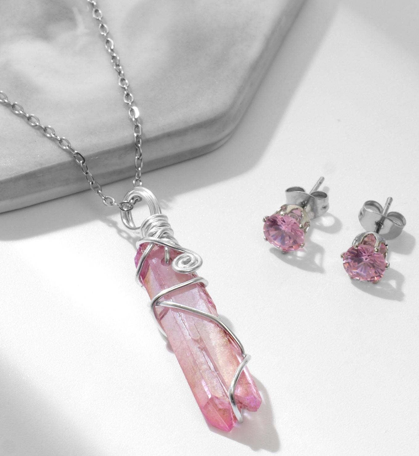 Гарнитур 2 предмета: серьги, кулон 