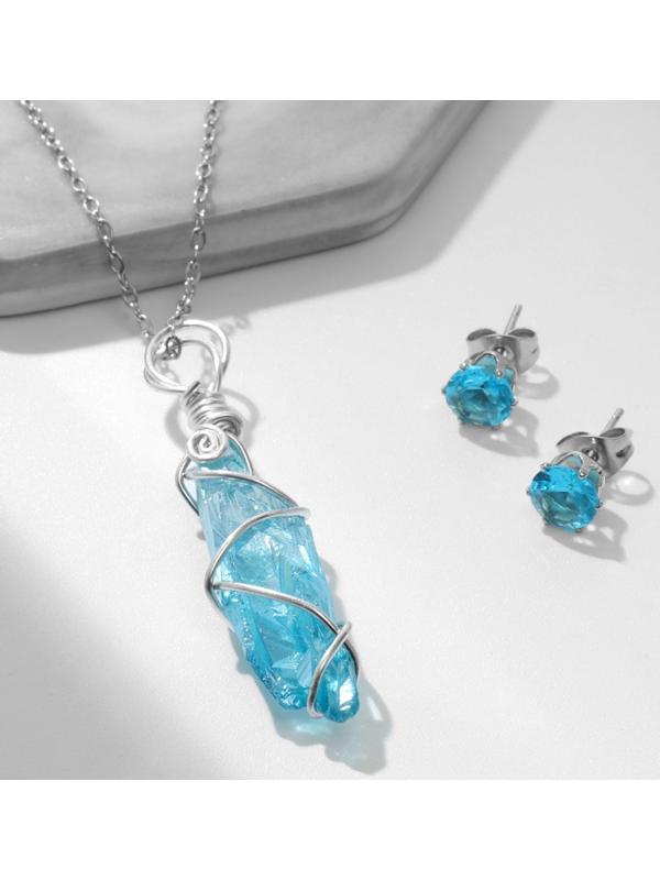 Гарнитур 2 предмета: серьги, кулон 