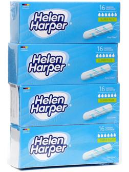 Тампоны безаппликаторные Helen Harper, Super Plus, 16 шт (4 упаковки)