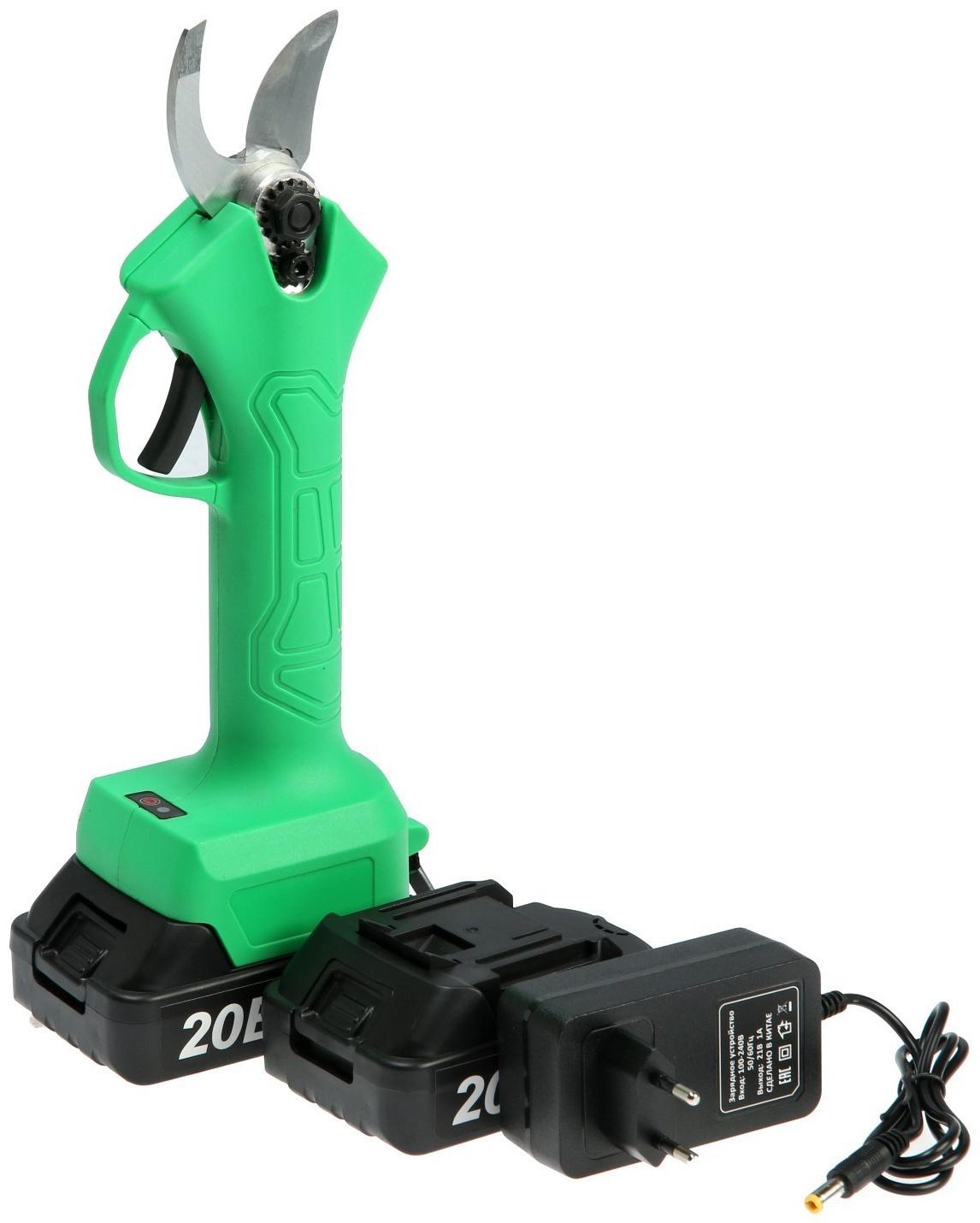 Секатор аккумуляторный ZITREK GreenNer 20, 20 В, 2х1.5 Ач, Li-ion, кейс