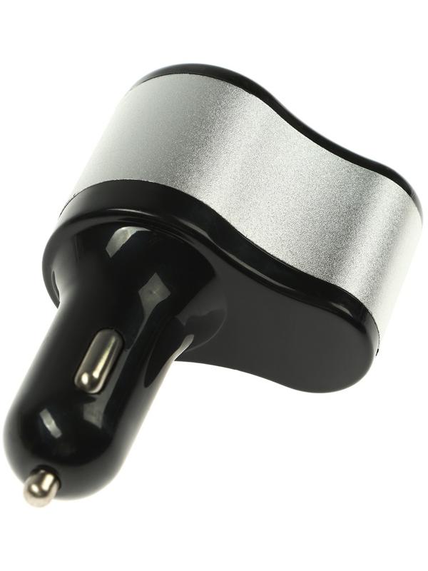 Автомобильное зарядное устройство с прикуривателем FENOX, 2 USB + гнездо, 12/24 В, FAE2006