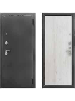 Входная дверь «Сити Антик Лофт», 870×2050 мм, левая, цвет антик серебро / бетон светлый