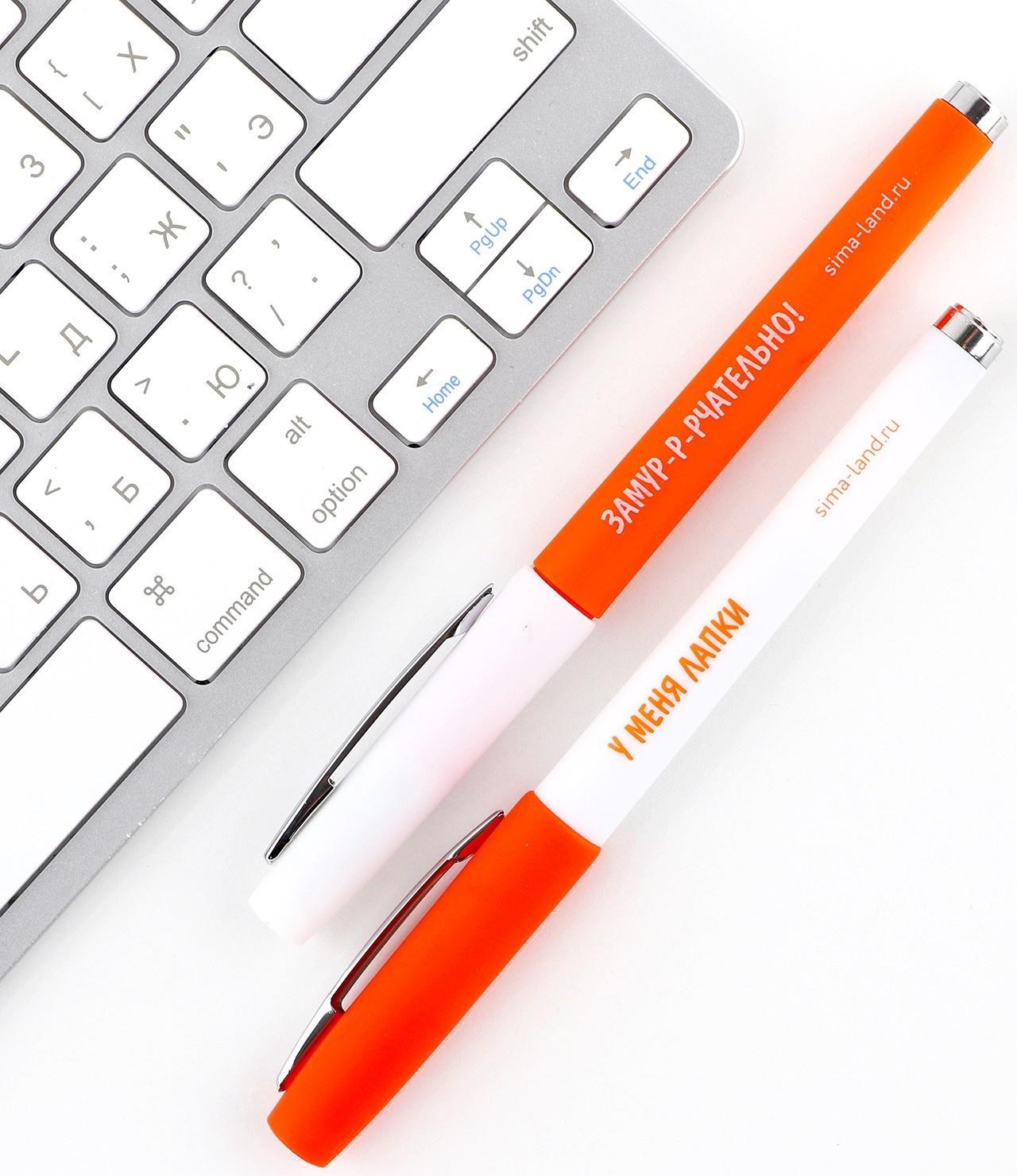 Ручка гелевая «Я бы написал поэму, но у меня лапки» 2 шт, чёрная паста