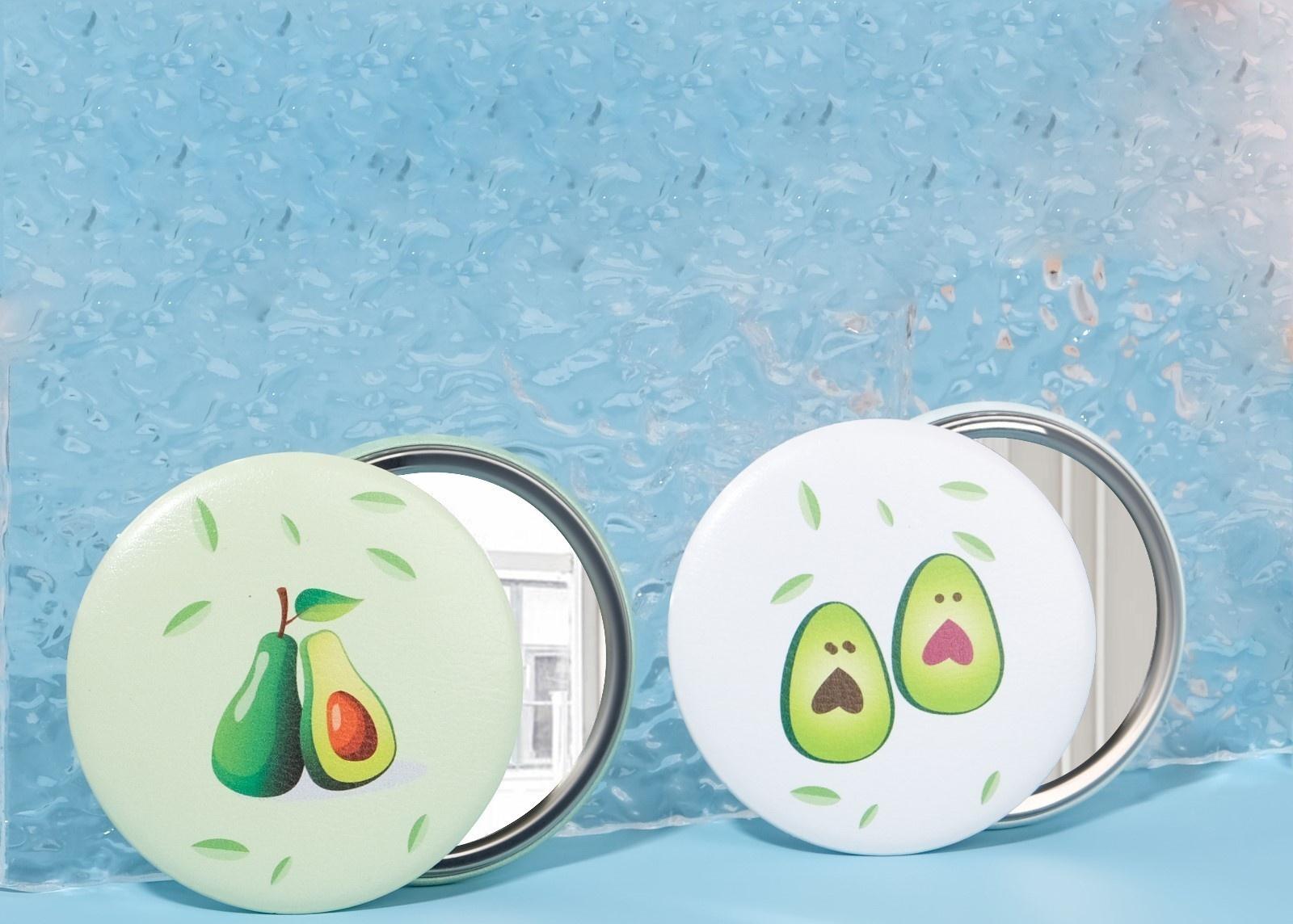 Зеркало «Авокадо», d 7,5 см, рисунок МИКС