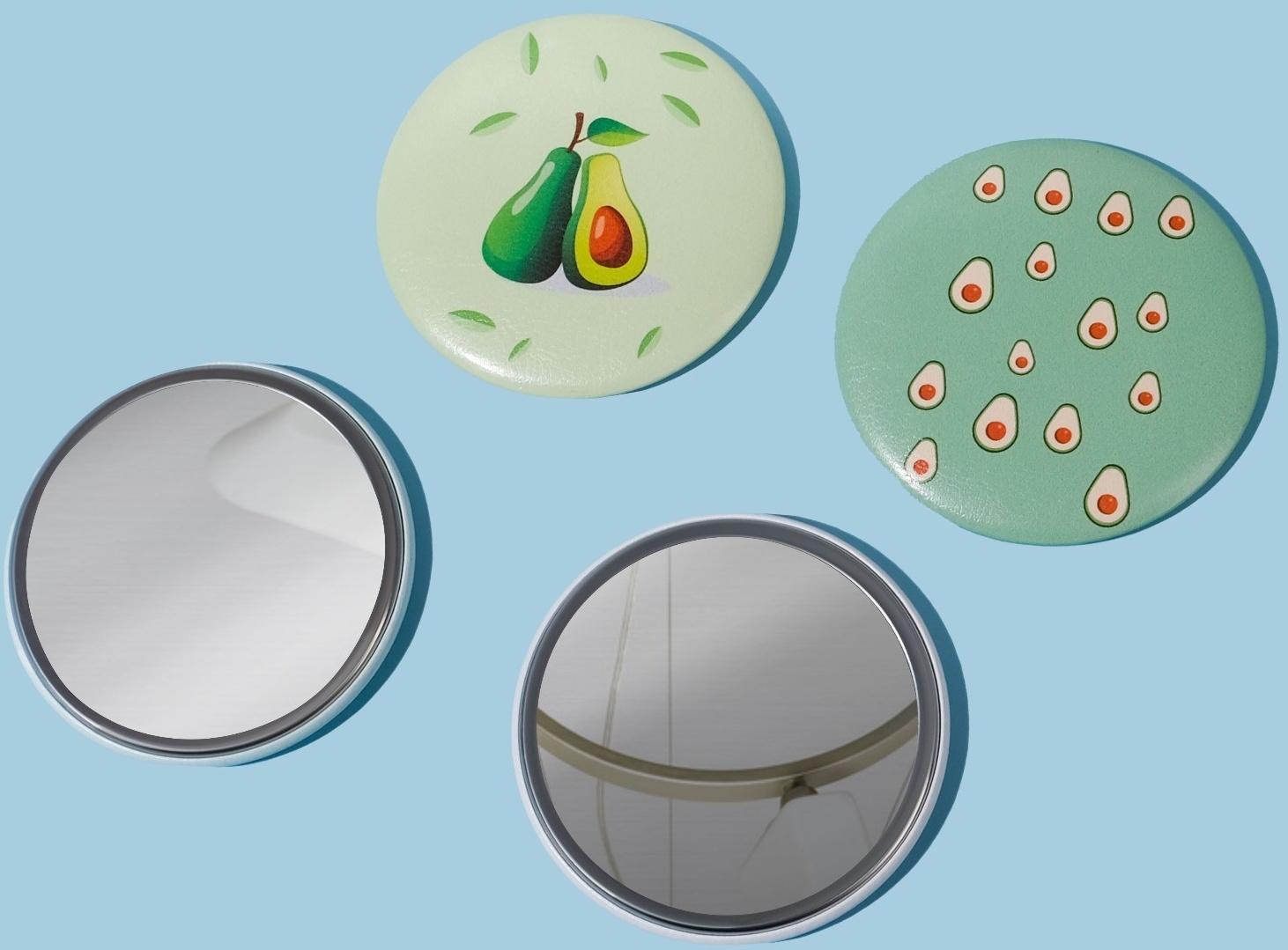 Зеркало «Авокадо», d 7,5 см, рисунок МИКС