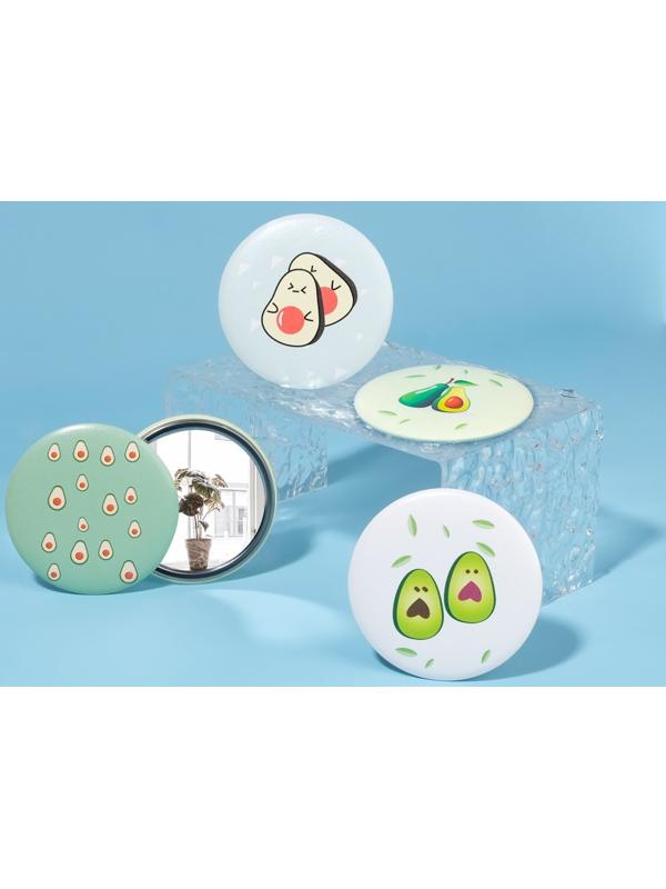 Зеркало «Авокадо», d 7,5 см, рисунок МИКС