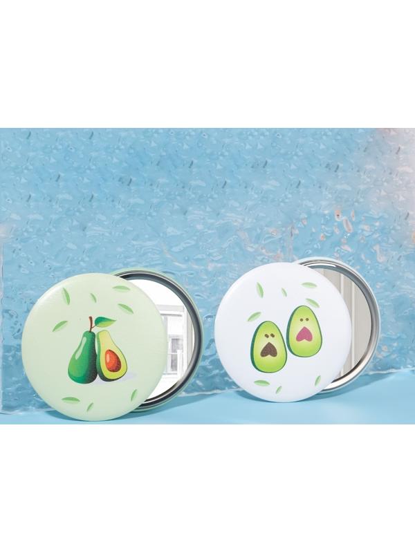 Зеркало «Авокадо», d 7,5 см, рисунок МИКС