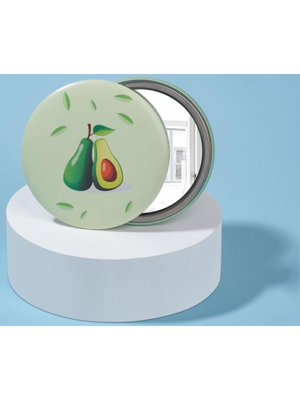 Зеркало «Авокадо», d 7,5 см, рисунок МИКС