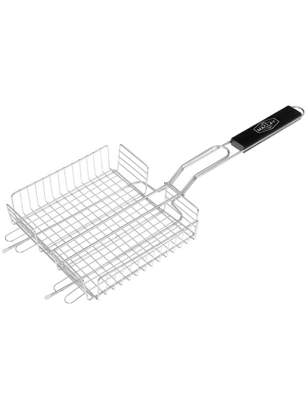 Решётка гриль Maclay Premium, 55х22х5 см, универсальная, глубокая, нержавеющая сталь