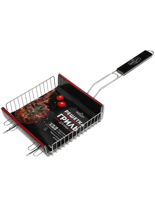 Решётка гриль Maclay Premium, 55х22х5 см, универсальная, глубокая, нержавеющая сталь