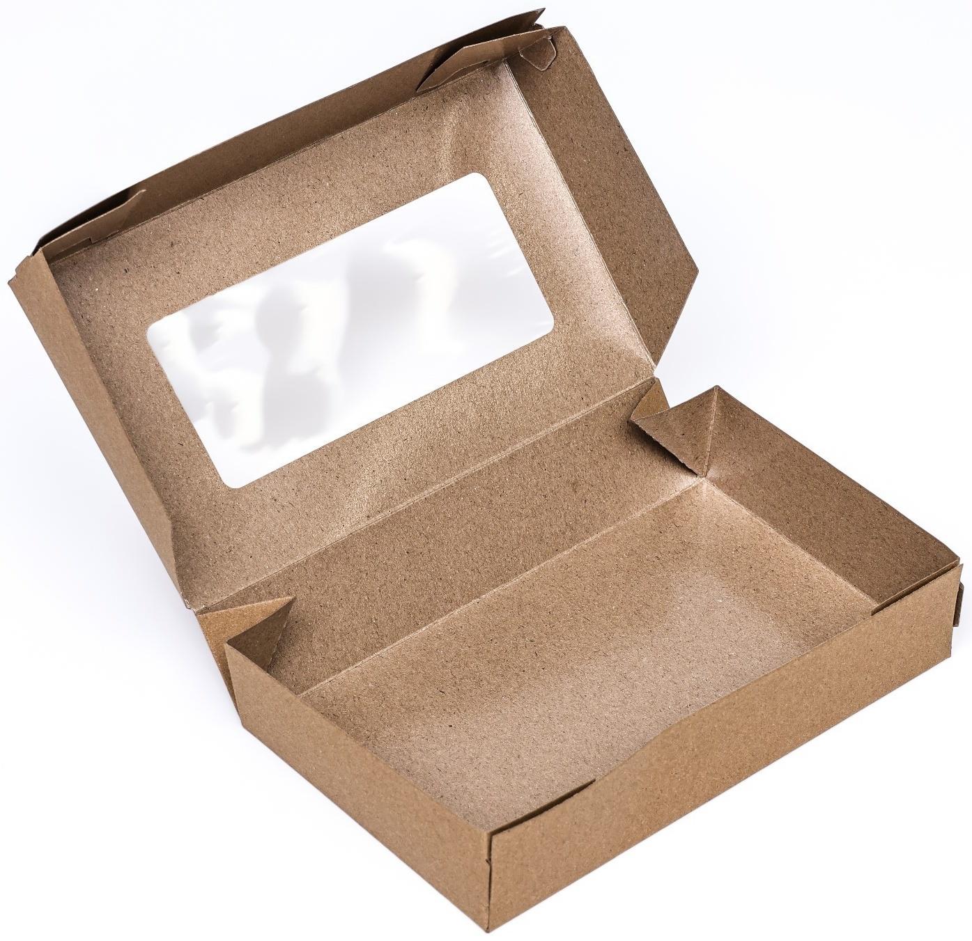 Коробка складная, крафт, 20 х 12 х 4 см, 1 л