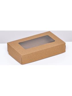 Коробка складная, крафт, 20 х 12 х 4 см, 1 л
