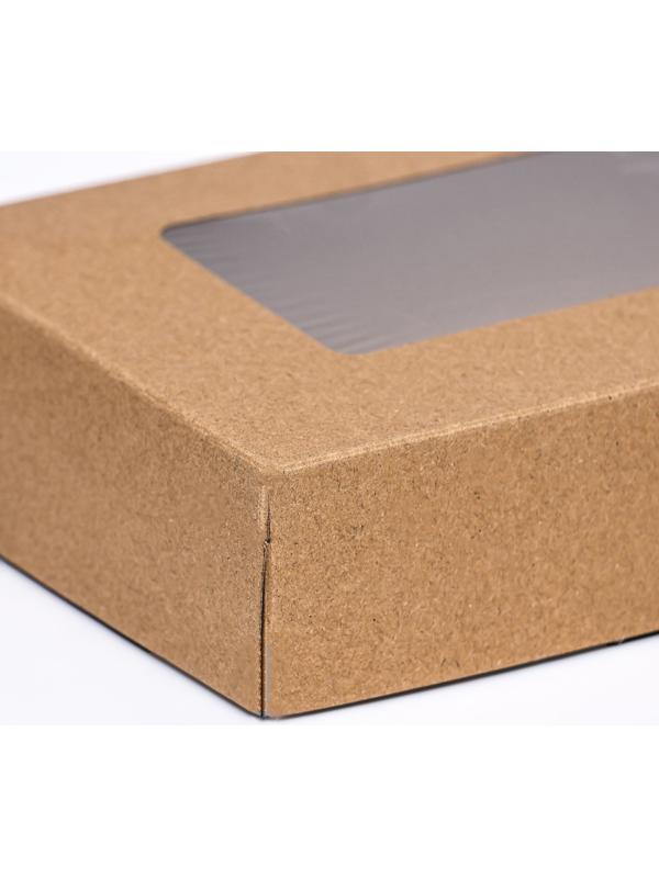 Коробка складная, крафт, 20 х 12 х 4 см, 1 л