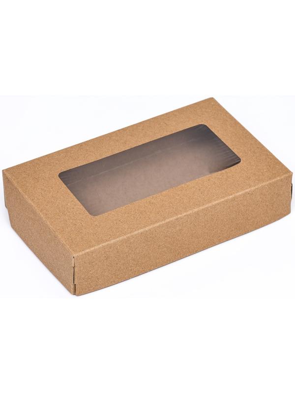 Коробка складная, крафт, 20 х 12 х 4 см, 1 л