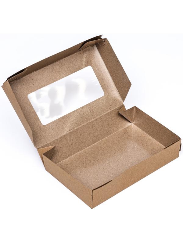 Коробка складная, крафт, 20 х 12 х 4 см, 1 л