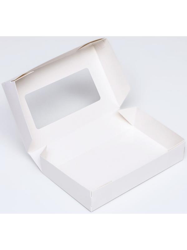 Контейнер на вынос, с окном, белый, 20 х 12 х 4 см