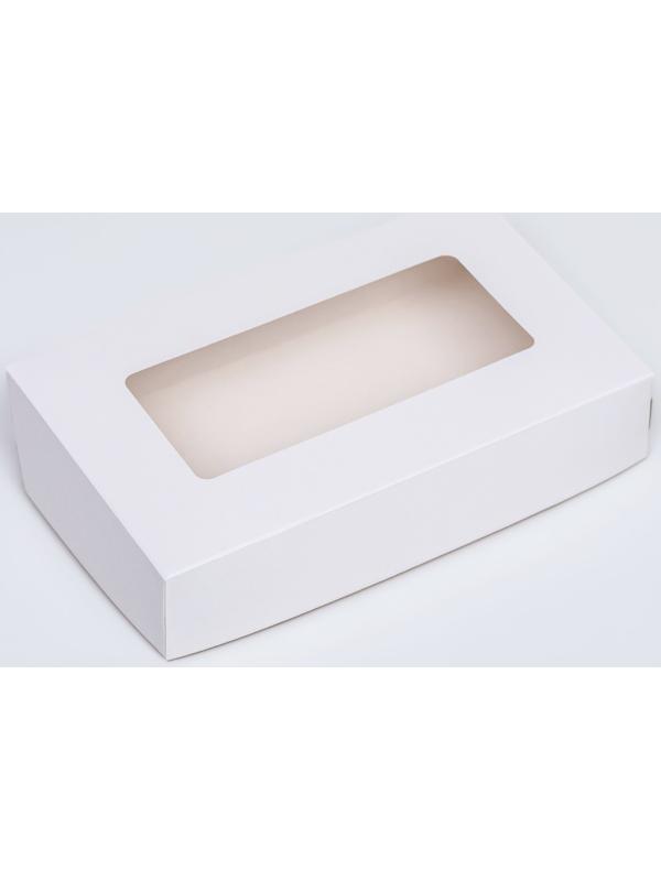 Контейнер на вынос, с окном, белый, 20 х 12 х 4 см