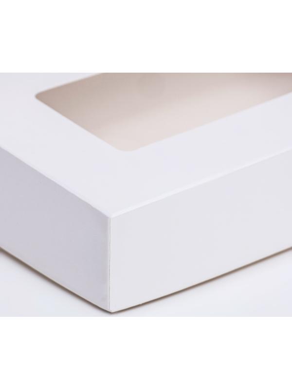 Контейнер на вынос, с окном, белый, 20 х 12 х 4 см