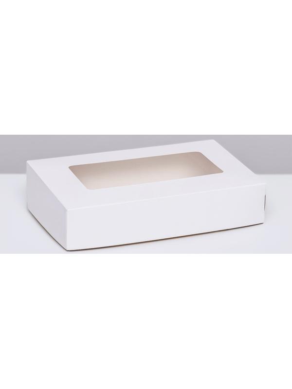 Контейнер на вынос, с окном, белый, 20 х 12 х 4 см