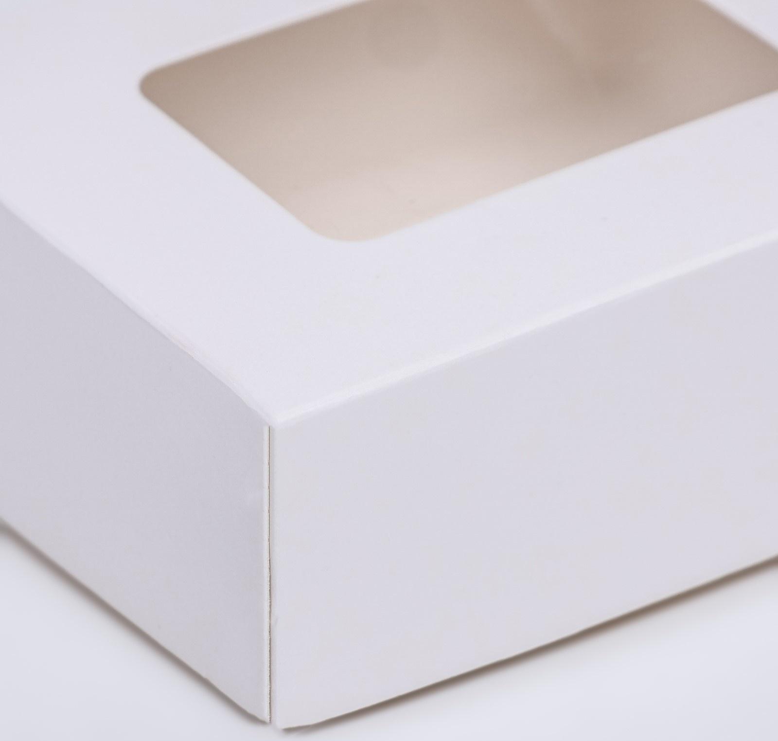 Контейнер на вынос, с окном, белый, 10 х 8 х 3,5 см