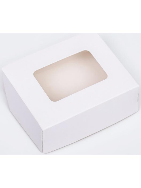 Контейнер на вынос, с окном, белый, 10 х 8 х 3,5 см