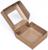 Коробка складная, с окном, крафт, 11,5 х 11,5 х 4 см
