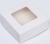 Коробка пищевая, с окном, белый, 11,5 х 11,5 х 4 см