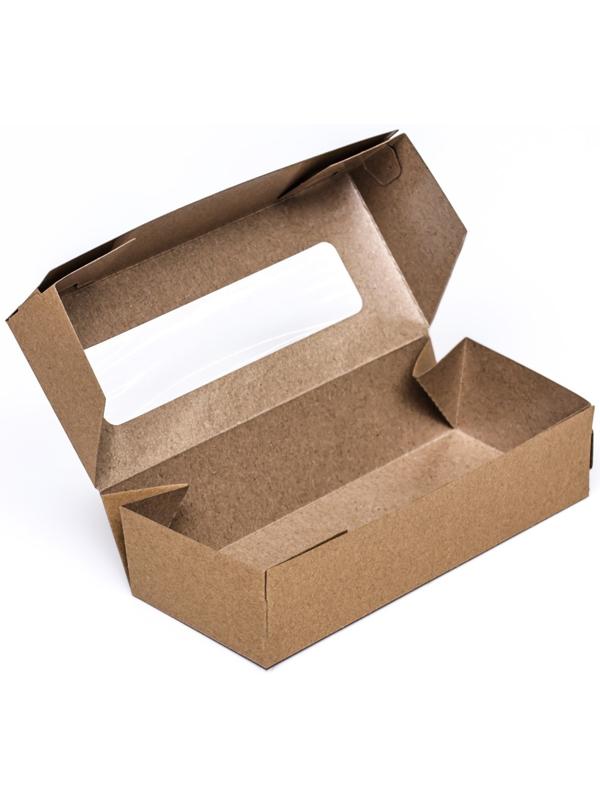 Коробка складная, крафт, 17 х 7 х 4 см, 0,5 л