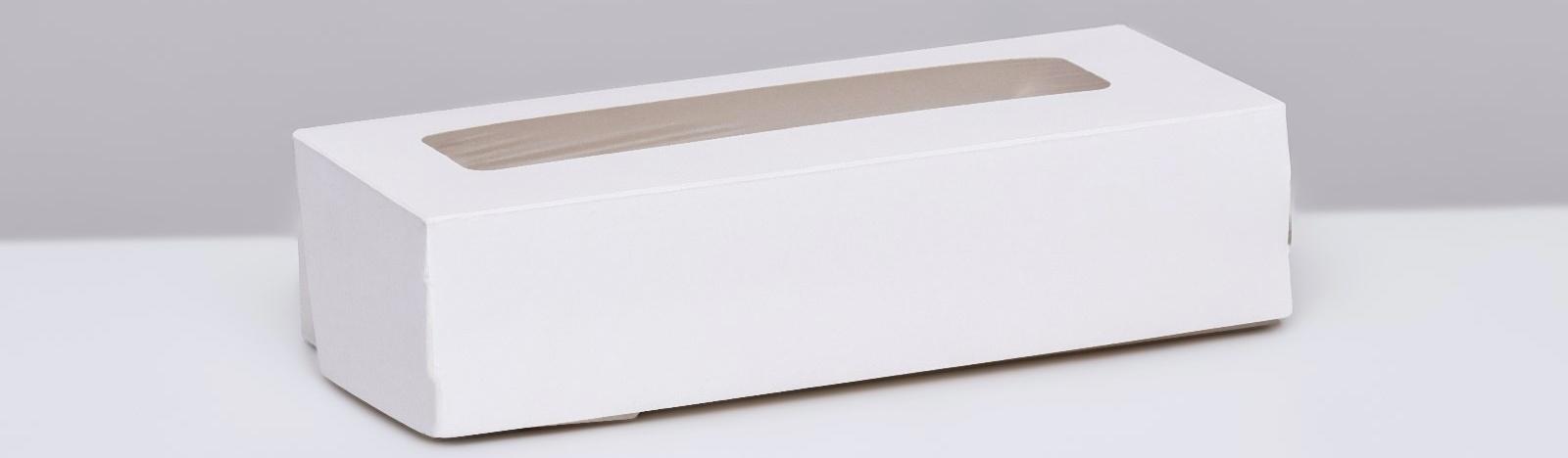 Коробка складная, белый, 17 х 7 х 4 см, 0,5 л