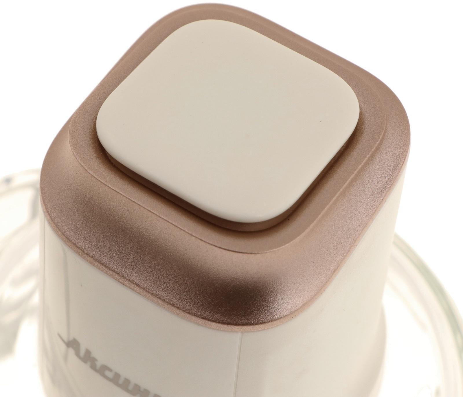 Измельчитель АКСИНЬЯ КС-501, стекло, 400 Вт, 1.2 л, 1 скорость, белый