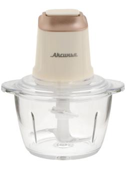Измельчитель АКСИНЬЯ КС-501, стекло, 400 Вт, 1.2 л, 1 скорость, белый