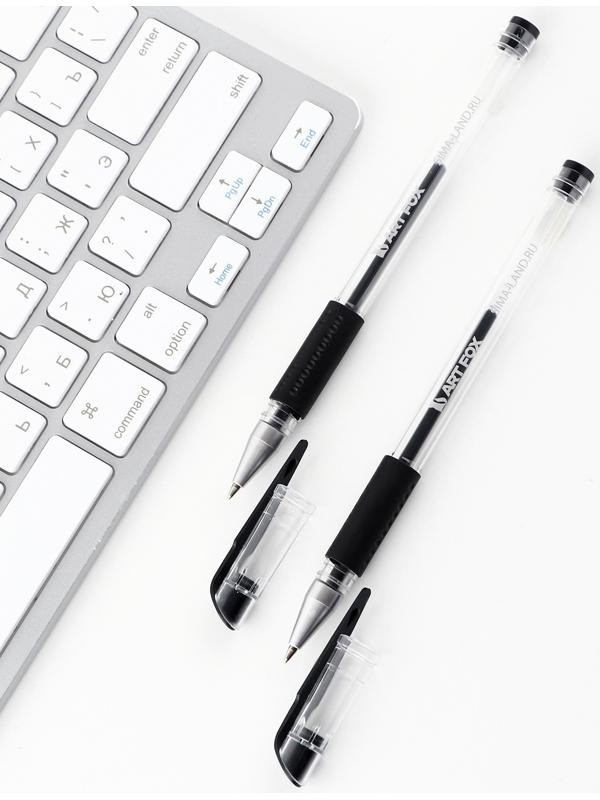 Набор ручек 2 шт гелевая, черная паста 0,7 мм для ЕГЭ «ArtFox»